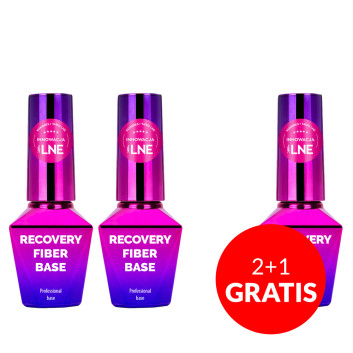 2+1gratis Baza hybrydowa Recovery Fiber Base MollyLac Natural white 10g