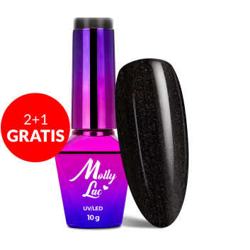 2+1gratis Lakier hybrydowy MollyLac Elite Women Night Princess 10g Nr 46