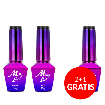 2+1gratis Lakier hybrydowy MollyLac Elite Women Heartbreaker 10g Nr 47