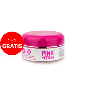 2+1gratis Puder akrylowy do paznokci Allepaznokcie Pink Medium Acrylic Powder 15g Nr 4