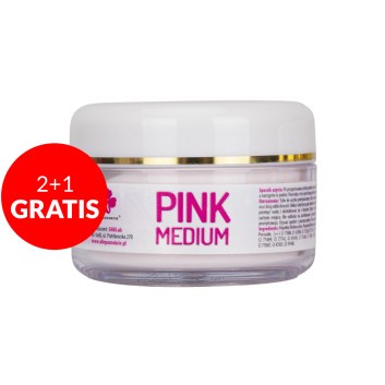 2+1gratis Puder akrylowy do paznokci Allepaznokcie Pink Medium Acrylic Powder 30g Nr 4