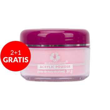 2+1gratis Puder akrylowy do paznokci Allepaznokcie Intense Pink Acrylic Powder 30g Nr 8