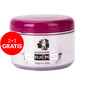 2+1gratis Puder akrylowy do paznokci Allepaznokcie Pink Medium Acrylic Powder 120g Nr 4