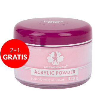 2+1gratis Puder akrylowy do paznokci Allepaznokcie Intense Pink Acrylic Powder 120g Nr 8