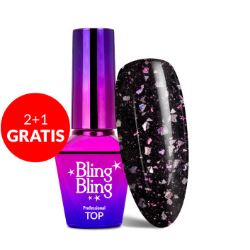 2+1gratis Top BlingBling MollyLac Wonderlust no wipe bez przemywania z drobinkami 10g