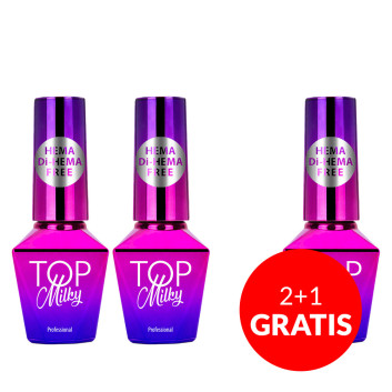 2+1gratis Top Milky MollyLac Daisy mleczny no wipe bez przemywania HEMA/Di-HEMA Free 10 g