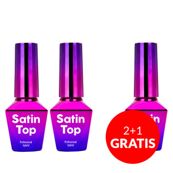 2+1gratis Satin Top MollyLac matowy top nawierzchniowy no wipe bez przemywania 10g