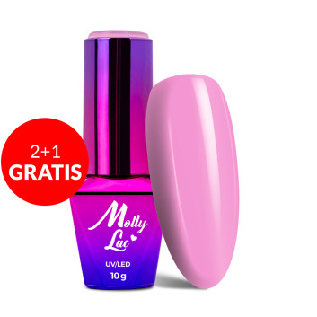 2+1gratis Lakier hybrydowy MollyLac Flamingo Florale 10g Nr 141