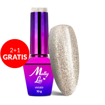 2+1gratis Lakier hybrydowy MollyLac Sensual Victoria 10g Nr 207