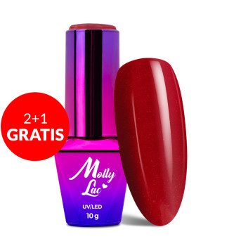 2+1gratis Lakier hybrydowy MollyLac Glowing Time Monarchy 10g Nr 234