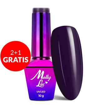 2+1gratis Lakier hybrydowy MollyLac Fashion outfit Subculture 10g Nr 340