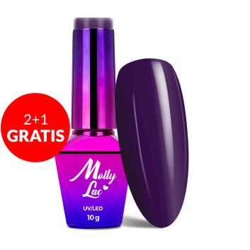 2+1gratis Lakier hybrydowy MollyLac Fashion outfit Pulsar 10g Nr 341