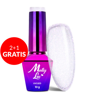 2+1gratis Lakier hybrydowy MollyLac Bling it on! Sucree 10g Nr 500