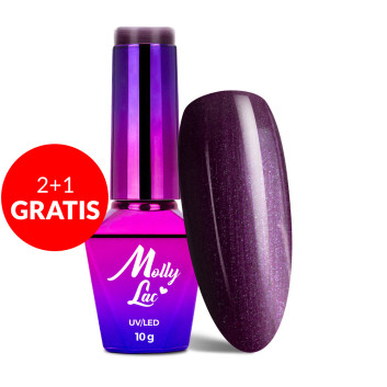 2+1gratis Lakier hybrydowy MollyLac Miss Iconic Instinct 10g Nr 516