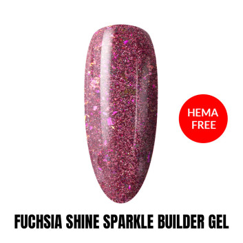 Fuchsia Shine Sparkle Builder Gel HEMA/Di-HEMA Free 1kg