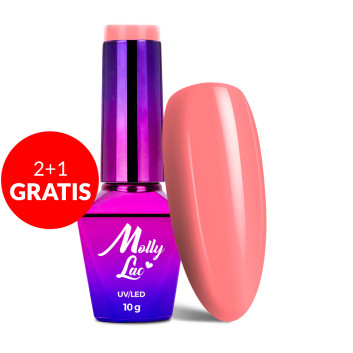 2+1gratis Lakier hybrydowy MollyLac I'm the Nudelover Celebrity 10g Nr 520