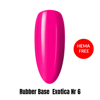 Rubber Base baza kauczukowa neonowa Exotica HEMA/Di-HEMA Free 1kg Nr 6