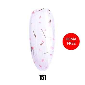 151 Flower gel polish lakier hybrydowy z kwiatkami HEMA/Di-HEMA Free 1kg