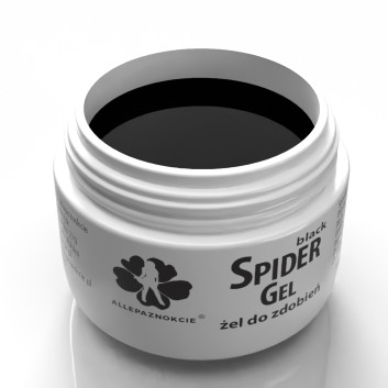 Żel do zdobień Spider Gel Allepaznokcie czarny black 3ml