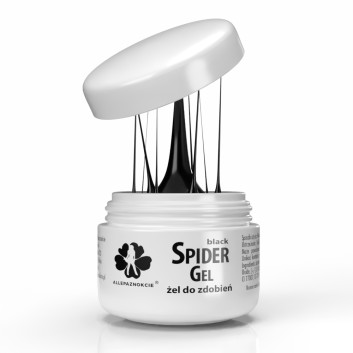 Żel do zdobień Spider Gel Allepaznokcie czarny black 3ml