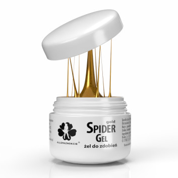 Żel do zdobień Spider Gel Allepaznokcie złoty gold 3ml