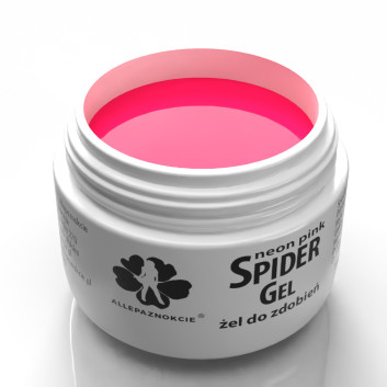 Żel do zdobień Spider Gel Allepaznokcie różowy neon pink 3ml