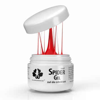 Żel do zdobień Spider Gel Allepaznokcie czerwony red 3ml