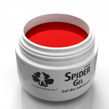 Żel do zdobień Spider Gel Allepaznokcie czerwony red 3ml