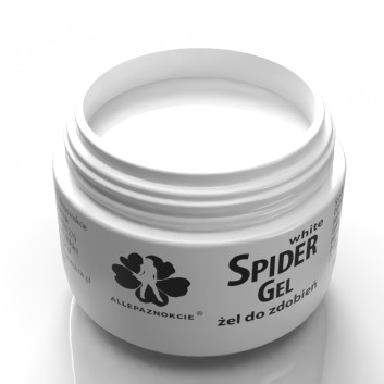 Żel do zdobień Spider Gel Allepaznokcie biały white 3ml