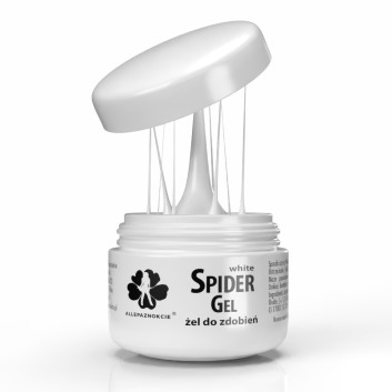 Żel do zdobień Spider Gel Allepaznokcie biały white 3ml