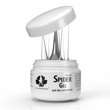 Żel do zdobień Spider Gel Allepaznokcie srebrny silver 3ml