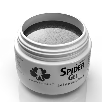 Żel do zdobień Spider Gel Allepaznokcie srebrny silver 3ml