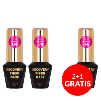 2+1gratis Baza hybrydowa Recovery Fiber Base Molly Nails Make Me Blush 10g