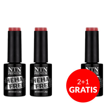 2+1gratis Lakier hybrydowy NTN Premium Fiesta Collection HEMA/Di-HEMA Free 5G NR 77