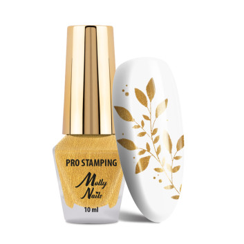 Lakier do stempli i stampingu Molly Nails PRO Stamping złoty gold 10ml