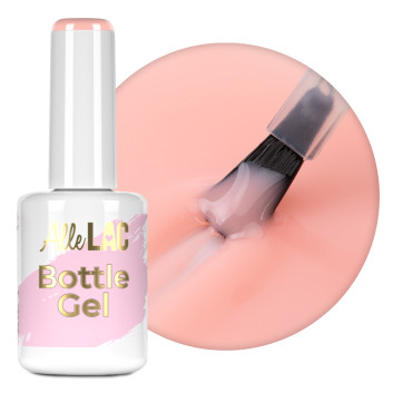 Żel do paznokci w butelce z pędzelkiem Bottle Gel AlleLac Peachy Pink 15g