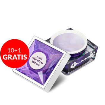 10+1gratis Żel budujący gęsty Jelly Manifest White Allepaznokcie 15g