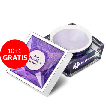 10+1gratis Żel budujący gęsty Jelly Manifest White Allepaznokcie 50g