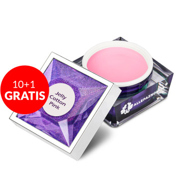 10+1gratis Żel budujący gęsty Jelly Cotton Pink Allepaznokcie 50g