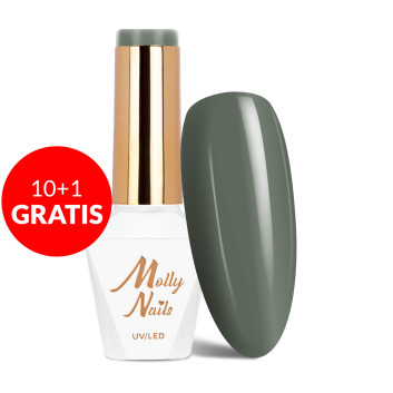 10+1gratis Lakier hybrydowy Molly Nails Rest & Relax Forest HEMA/Di-HEMA Free 8g Nr 97