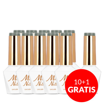 10+1gratis Lakier hybrydowy Molly Nails Rest & Relax Forest HEMA/Di-HEMA Free 8g Nr 97