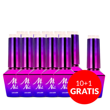 10+1gratis Lakier hybrydowy Molly Nails Madame French Elle 8g Nr 422