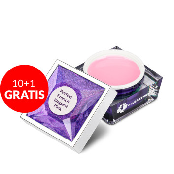 10+1gratis Żel budujący samopoziomujący Perfect French Elegant Pink Allepaznokcie 15g