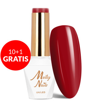 10+1gratis Lakier hybrydowy Molly Nails Hearts & Kisses Perfect Love HEMA/Di-HEMA Free 8g Nr 192