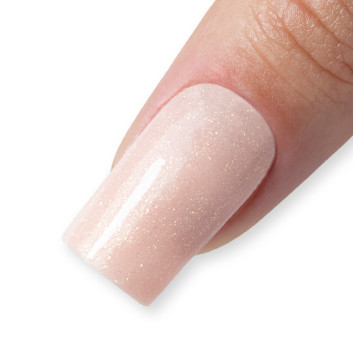 Żel do paznokci w butelce z pędzelkiem Bottle Gel Glitter AlleLac Nude Glimmer 15g