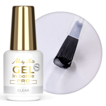 Żel do paznokci w butelce z pędzelkiem Gel in Bottle Molly Nails Pro Salon Clear HEMA/Di-HEMA Free 15g