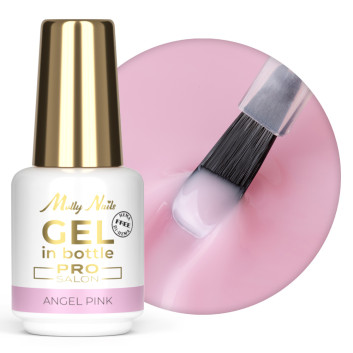 Żel budujący w butelce z pędzelkiem Gel in Bottle Molly Nails Pro Salon Angel Pink HEMA/Di-HEMA Free 15g