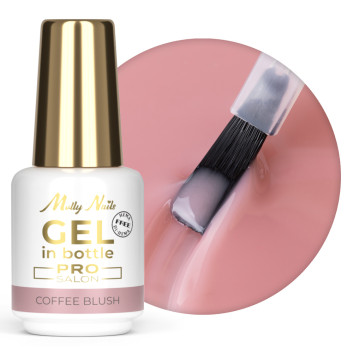 Żel budujący w butelce z pędzelkiem Gel in Bottle Molly Nails Pro Salon Coffee Blush HEMA/Di-HEMA Free 15g