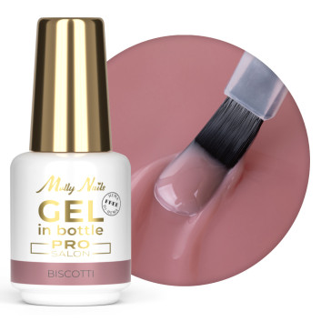 Żel do paznokci w butelce z pędzelkiem Gel in Bottle Molly Nails Pro Salon Biscotti HEMA/Di-HEMA Free 15g