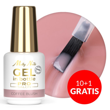 10+1gratis Żel do paznokci w butelce z pędzelkiem Gel in Bottle Molly Nails Pro Salon Coffee Blush HEMA/Di-HEMA Free 15g